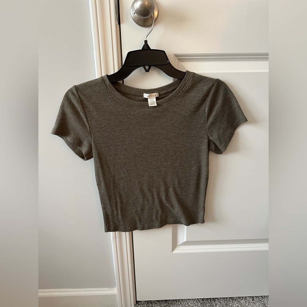 Green Cropped Top Size Medium